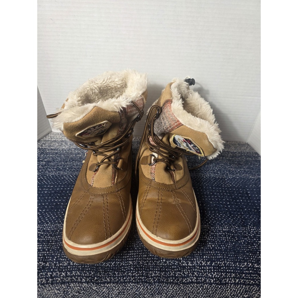 Pajar Canada Women's Boots Size 7-7.5 Iceland Winter Shearling Waterproof Brown
